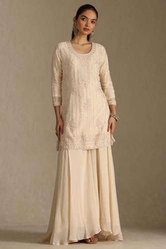 Soch Women's Chinon Salwar Suit Set (EWA5CD22197_Cream