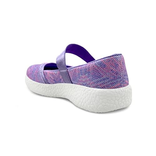KazarMax Girl's Lavender Mesh Ballet Flat - 10 UK