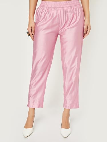 Max Women's Polyester Blend Kurta Set (CTKST54001_Pink