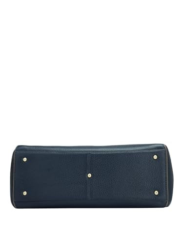 Da Milano Genuine Leather Blue Satchel (Medium) (01515)