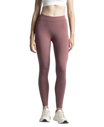Jockey MW20 Women's Microfiber Elastane Stretch Performance Leggings with Elasticated Waistband_Wild Ginger_L Red