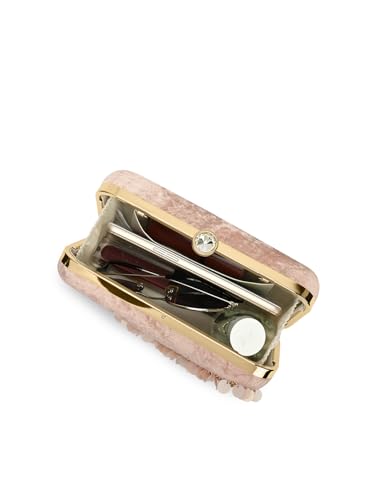 Lavie Signature Women's Eris Square Handle Framed Clutch|Ladies Purse |Gift For Women