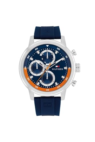Tommy Hilfiger Rocky Quartz Analog with Blue Dial Blue Silicone Strap Watch for Men - TH1792177