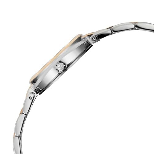 Titan Christina Workwear Quartz Analog White Dial Two Toned Metal Strap Watch for Women