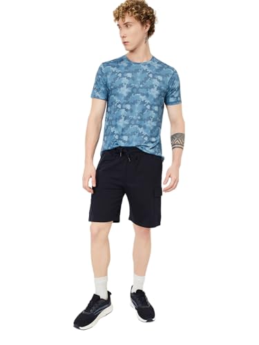 Max Men's Half Sleeves Round Neck Camouflage Print T-Shirt