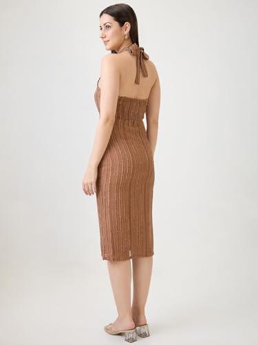 Globus Women Dress (GS576040_Brown_S)