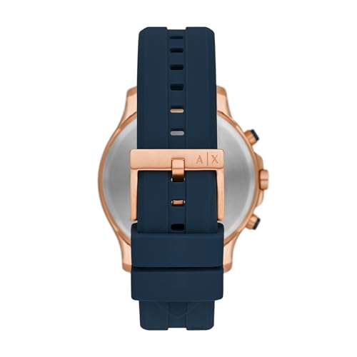 Armani Exchange Silicone Hampton Analog Blue Dial Men Watch-Ax2440, Blue Band