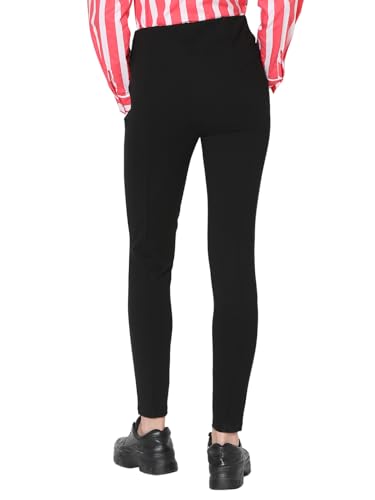 VERO MODA Women Solid Black Viscose Skinny Fit High-Rise Jeggings