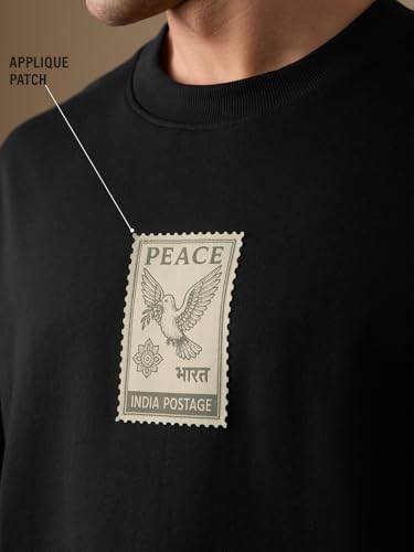 The Souled Store Freedom: Legacy Men and Boys Short Sleeves Round Neck Graphic Printed Heavy Gauge Fabric Cotton Streetwear Cotton Oversized T-Shirt