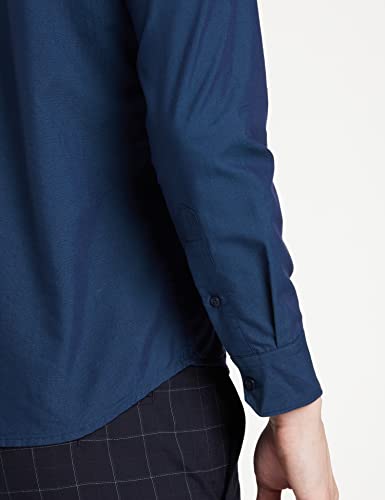 Amazon Brand-Symbol Men's Cotton Slim Fit Formal Shirt Navy 2 40)
