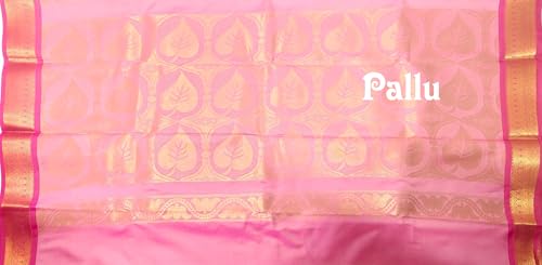 SREE KUMARAN Women's Kanchipuram Kubera Brocade Silk Pure Pattu Sarees With Blouse