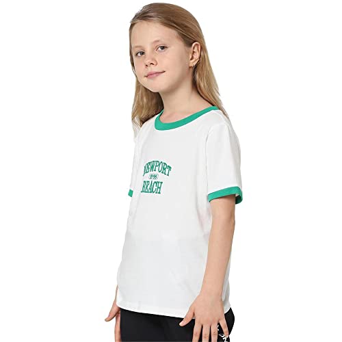 ONLY Embroidered Cotton Round Neck Girls T-Shirt (Size_11,Grey)