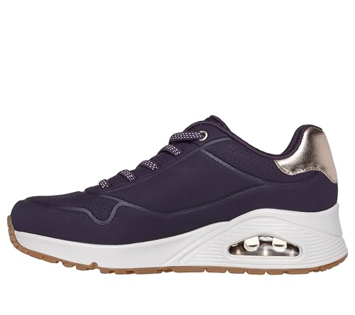 Skechers Womens UNO - Shimmer Away Dark Purple Lifestyle Lace Up Shoe