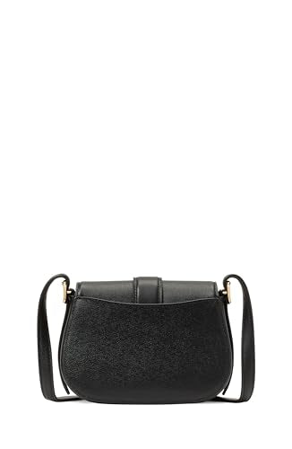 kate spade new york Nouveau Textured Leather mini Saddle, Black
