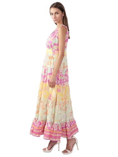 VERO MODA Women's Fit and Flare Multi Dress