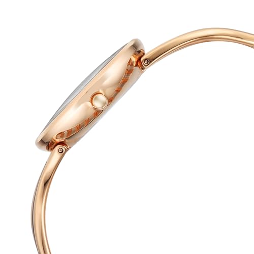 Titan Raga Sierra with Brown Dial Rose Gold&Brown Brass Strap Watch for Women - 95388KM01