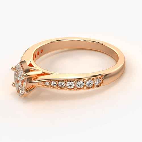 VALANOVA Hallmarked 14K Gold & Certified Lab Grown Diamond 0.93cts | Ring For Women's/Girls | Stylish & Elegant | VGR0464U | Ring Size: 9