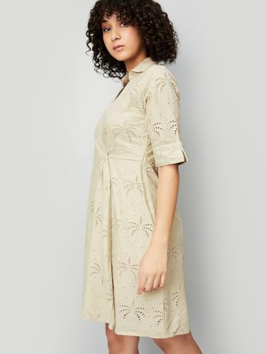 Kalki x Max Women Schiffili Wrap Dress, Beige, XS