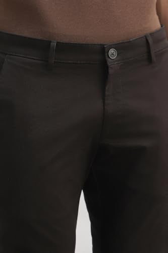 Men Black Solid Casual Trousers