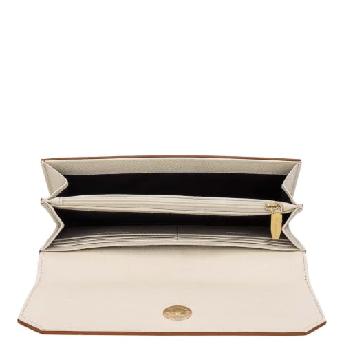 Da Milano Premium Leather Wallet for Women | Multi Compartment Travel Wallet - Marshmallow White