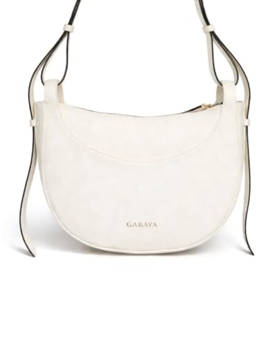 GABAYA Selene Vegan Leather Shoulder Bag for Women | Crescent Shape Minimalist Handbag | Adjustable Strap Lightweight Everyday Purse