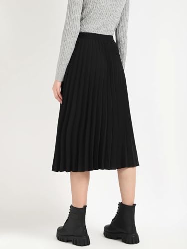 Regular Fit Solid High Rise Skirt