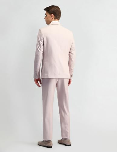 Arrow Men's Rayon Business Suit Pants Set (ARAISU5507_Beige