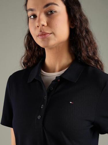 Tommy Hilfiger Cotton Polo Collar T-Shirt Dress Navy