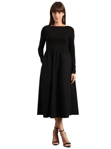 VERO MODA Women's Fit and Flare Black Dress