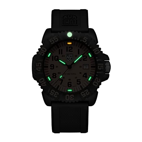 Luminox - G Sea Lion - Mens Watch - 44mm / 38mm - Military Watch Date Function - 100m Water Resistant - Mens Watches - Swiss Made - Different Variations and Size, Dial: Orange, Numbers: Black, Case