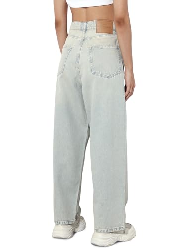 ONLY Women's Loose Fit High Rise Blue Jeans