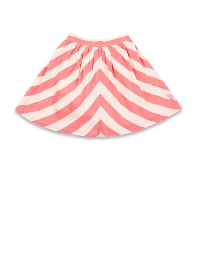 U.S. POLO ASSN. Girls Diagonal Striped Flared Skirt (UGSKR0036_Coral_9-10Y) Pink