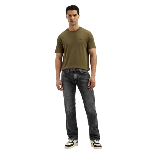 Levi's Men's 513 Charcoal Grey Slim Straight Fit Mid Rise Jeans
