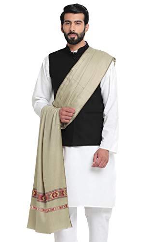 Weavers Villa Men's Kullu Design Wool Blend Lohi/Shawl [120 CM X 240 CM]
