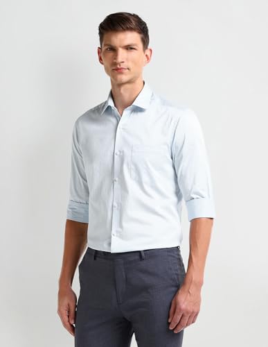 ARROW Men's Regular Fit Shirt (ARAEOSH1715_LT. Blue