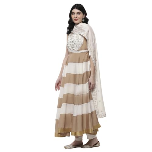 Rangriti Women's Viscose Kurta Set (FSGLM22149SS25GLD_Gold