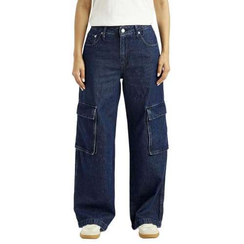 Levi’s Women's Dark Indigo Loose Fit Mid Rise Jeans, 2151, 2XL
