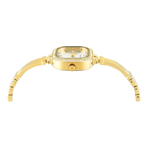 TIMEX Silver-Tone Square Dial Analog Women's Watch - TWEL22900