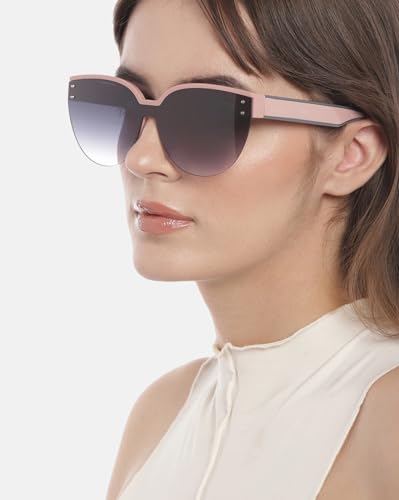 Premium Pink with Grey Toned & UV Protected Lens Cat Eye Sunglass for women - SaumyasStore