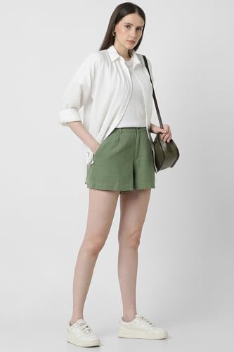 Van Heusen Women's Bermuda Shorts (VWSRURGPJ60019_Green