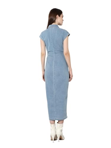ONLY Women's Solid Bodycon Blue Dress