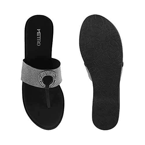 Metro Womens Synthetic Black Slip Ons (Size (7 UK (40 EU))