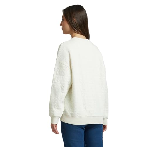 Pepe Jeans White Full Sleeve Oversized Sweatshirt