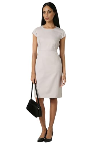 Van Heusen Women Women's Polyester Blend Modern Above The Knee Dress (VWDRCRGF144609_Grey