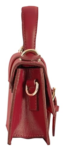 eske Willow Genuine Leather Womens Satchel (Wine)