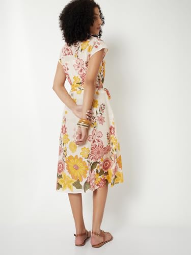 Max Kalki x Max Floral Print Shirt Dress (White_XL)