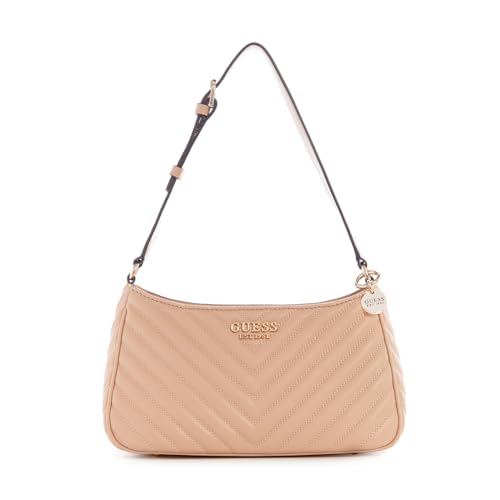 Guess Women's Beige Quilted Shoulder Bag| Ladies Purse Handbags | Gift For Ladies