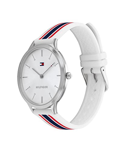 Tommy Hilfiger Women Silver White Dial Round Shaped Casual Analog Watch_TH1782498W