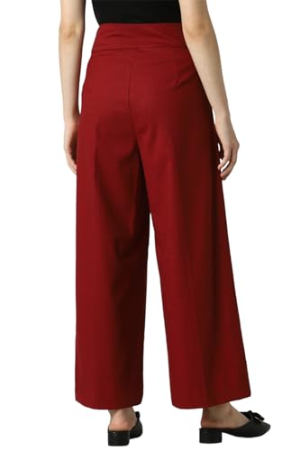 Van Heusen Women's Regular Casual Pants (VWTFCRGPO63489_Maroon