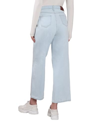 Vero Moda Women's Wide Leg Mid Rise Light Blue Jeans